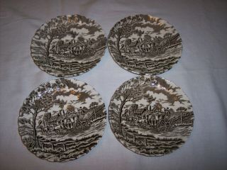 Set Of 4 Royal Mail Fine Staffordshire Ironstone Saucers - England