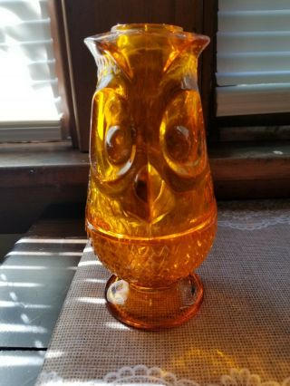 Viking Orange Owl Fairy Lamp Glimmer Glass Candle Holder 2