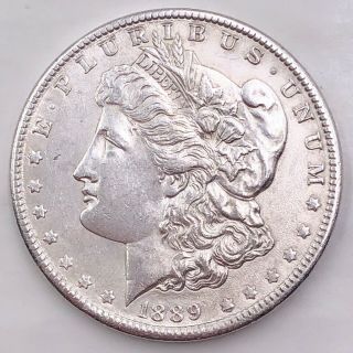 1889 Au/bu Morgan Silver Dollar 90 Silver $1 Coin Us L38