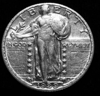 1929 - S Standing Liberty Silver Quarter - Scarce