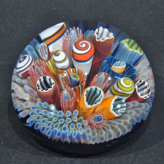 Art Glass Coral Reef Paperweight By Trey Cornette
