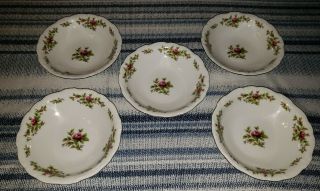 (5) Johann Haviland Moss Rose Traditions Fine China 5 " Fruit/berry/dessert Bowls