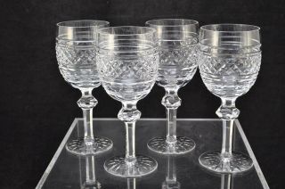 Set Of 4 Waterford Cut Crystal Castletown 7 5/8 Inch Water Goblets