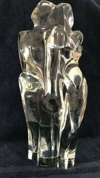 Baccarat Crystal Couple Man Woman Figure Sculpture - Very Rare