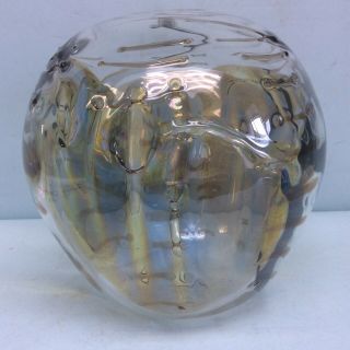 Art Glass Vase By Peter Bramhall 10/22/82 9” H