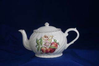 Vintage Arthur Wood & Son Porcelain English Tea Pot Peaches