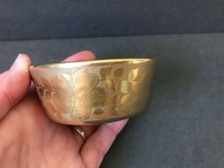 Boovier Studio Gold Vintage Ashtray Essie Signed Jerry Gilt Gilded Delicate Old