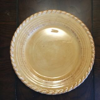 Z Gallerie Lucca Salad Plates Mustard 8” Hand Painted