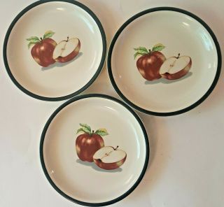 3 Totally Today Salad Plates In The Apple Pattern 7 5/8 "