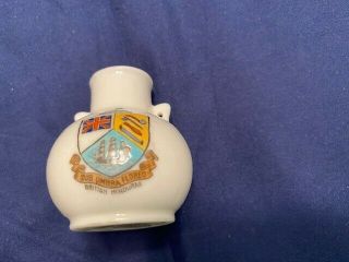 W.  H.  Goss " Southport Vase " With Crest Of " British Honduras "
