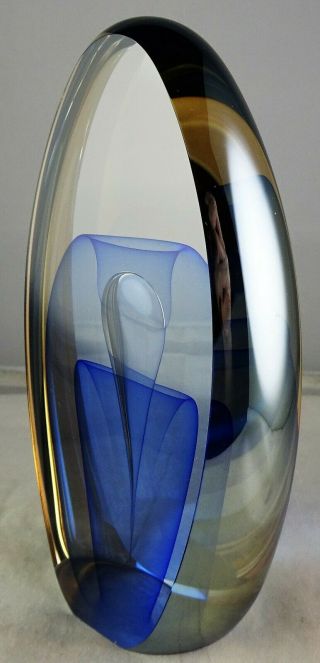 Ed Kachurik 2005 Studio Art Glass Paperweight Sculpture Signed Dated 2