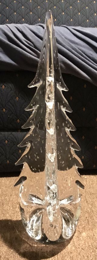 Simon Pearce Handcrafted Glass 14” Bubble Evergreen Tree