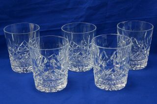 Waterford Lismore (5) Double Old Fashioned Glasses,  4 1/4 "