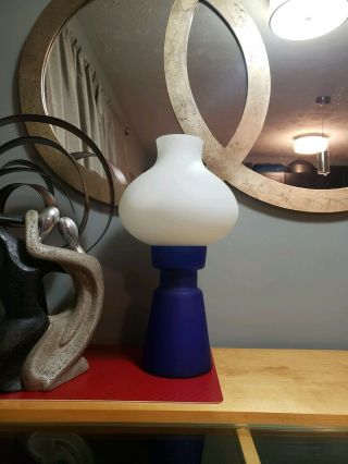 Mid Century Modern Murano Glass Lamp Mushroom Italian Rosenthal Contemporary