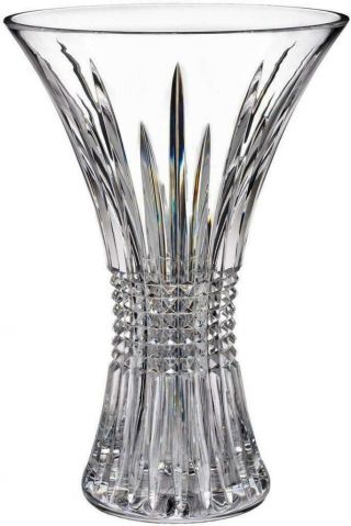 Waterford Lismore Diamond Crystal Glass Vase 14 "