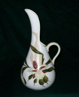 R S Prussia (es Depon Bird Mark) Ewer With Orchid Pattern Decor - Exc