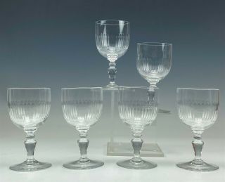 6 Signed Baccarat France French Crystal Renaissance 5 3/4 