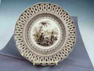 19th Century Staffordshire 9 1/4 " Plate In The W Penn 