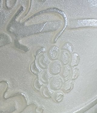 STEUBEN Acid Cut Back Grape Pattern Alabaster Art Glass Vase ACB 2