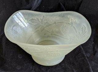 STEUBEN Acid Cut Back Grape Pattern Alabaster Art Glass Vase ACB 3