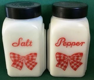 Mckee Red Bow Tie Salt And Pepper Shakers