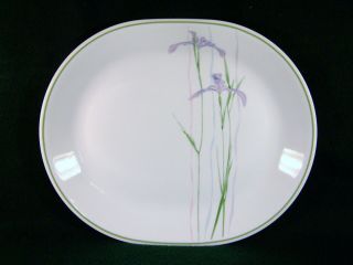 Corning / Corelle Shadow Iris Oval Serving Platter 12 1/8 "