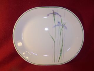 Corning / Corelle Shadow Iris Oval Serving Platter 12 1/8 