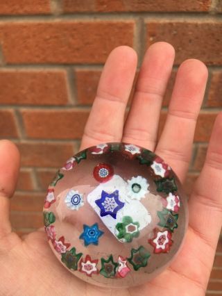 Good 19th Century Glass Paperweight Millefiori Clichy,  Baccarat,  St Louis ??