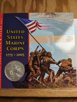 2005 Us Marine Corp Usmc 230th Anniversary Coin And Stamp Set