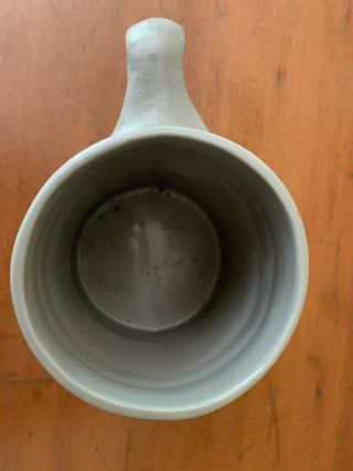 Williamsburg Stoneware Medium Mug Cobalt Blue Gray Salt Glaze 4 1/4” Tall 2