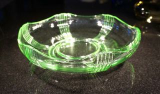 A Art Deco Uranium Glass Centrepiece Bowl