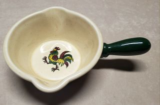 Metlox Poppytrail Rooster Handled Gravy Serving Bowl