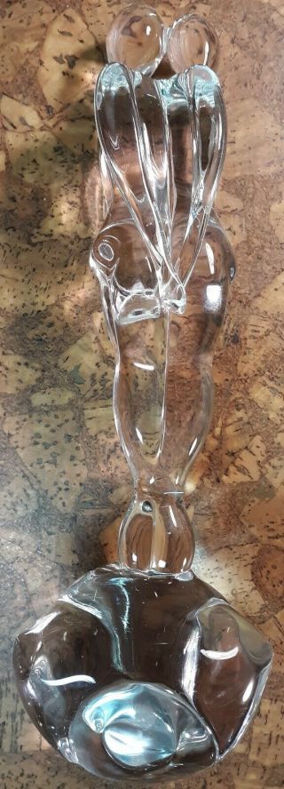 Signed R.  Auatra Murano Glass Sculpture Man And Woman