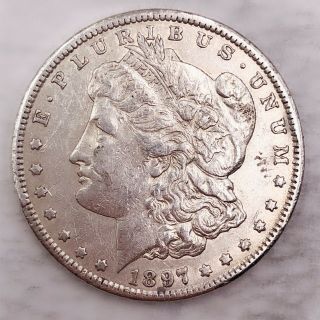 1897 - S Morgan Silver Dollar 90 Silver $1 Coin K35