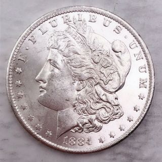 1884 - O Unc Gem Ms,  Morgan Silver Dollar 90 Silver $1 Coin K31