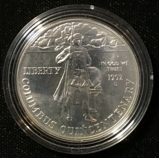 1992 D $1 Columbus 500th Anniversary Commemorative Silver Dollar Bu 92c1u