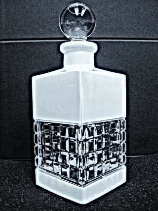 $395 Waterford London Lead Crystal Square White Decanter With Stopper Nib
