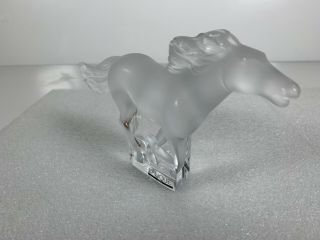 Lalique France Frosted Kazak Galloping Crystal Horse Figurine 2
