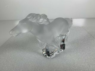 Lalique France Frosted Kazak Galloping Crystal Horse Figurine 3