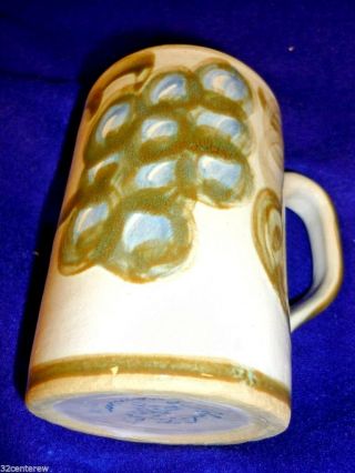 Vintage John B Taylor Vintage Greens Grapes Vines Ceramic Mug