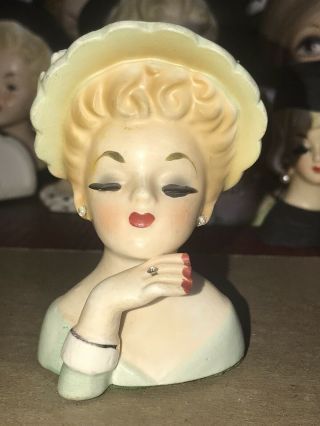 Vintage Lady Head Vase,  Miniature Inarco E - 774