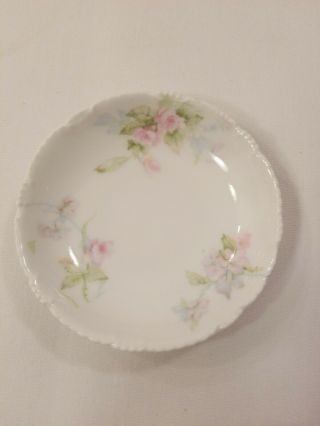 Theodore Haviland Limoges France Pink Floral Butter Pat Good China 10