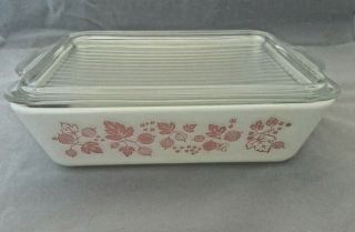 Vintage Pyrex Pink Gooseberry Complete Refrigerator Dish Set with Lids 3