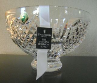 Waterford Crystal " Wedding Heirloom " 8 " Footed Bowl - With Tags No Box