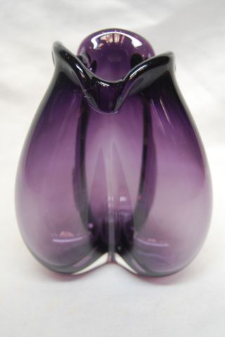 A Very Rare Per Lutken " Treflojet " Glass Vase,  By Holmegaard,  Circa 1955.