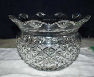 Gorgeous Large Waterford Cut Crystal Centerpiece Bowl - Hospitality Bowl - 10 "