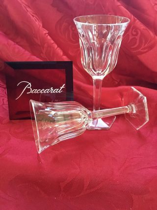 Flawless Stunning Baccarat Art Glass Malmaison Crystal Pair Cordial Liqueur Shot