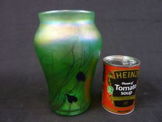 John Ditchfield Glasform Iridescent Green Glass Vase 5243