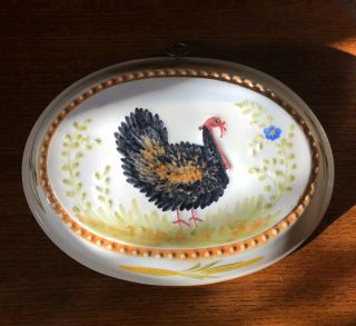 Vintage Made In Portugal HandPainted Molds,  Rooster/ Hen And Turkey 3