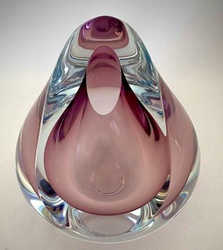 Robert Deeble Art Glass Teardrop Vase Signed